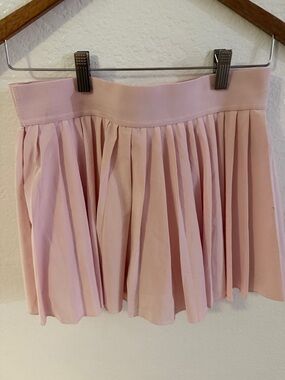 TNA Pink Pleated Skater Mini Skirt